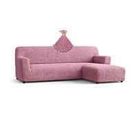 Menotti L Shape Sofa Cover - Sectional Covers - Chaise Lounge Couch Cover - Soft Polyester Fabric Slipcovers - 1-piece Form Fit Stretch Furniture Slipcover - Microfibre - Pink (L-Shape Right)