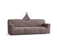Menotti Stretch Sofa Cover for 4 Seater Couch Magic Sofa Covers Elastic Fabric Furniture Elastic Fabric Furniture Protectors Extra Large Fitted Couch Slipcover - Microfibra - Choco (4 Seater)