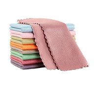 MenQind 10 Pack Nanoscale Cleaning Cloth, Fish Scale Cleaning Cloths, Polishing Microfibre Cleaning Cloth 30 * 40 cm, Reusable Dish Cleaning Cloths for Home, Glass, Car, Kitchen