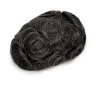 Men's 0.03Mm Toupee Wig Natural Hairline V Loop Thin Skin Wig Remy Human Hair gray9 Capillary Prosthesis 6 inches 6x8#free#110#1B30