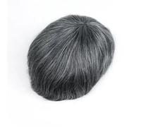 Men's 0.08-0.10MM Full Skin PU Toupee V Loop Human Hair Wigs Capillary Prosthesis Hair Replacement 6 inches 8x10#free#1B20