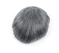 Men's 0.08-0.10MM Full Skin PU Toupee V Loop Human Hair Wigs Capillary Prosthesis Hair Replacement 6 inches 8x10#free#1B50