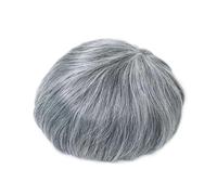 Men's 0.08-0.10MM Full Skin PU Toupee V Loop Human Hair Wigs Capillary Prosthesis Hair Replacement 6 inches 8x10#free#1B60