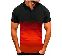 Mens 1/4 Zip Long Sleeve Running Tops Lightweight Golf Sport Jogging Quick Dry Tops Shirts Funny Shirts for Men Sales Clearance Golf Polo Tees Orange