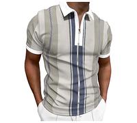 Men's 1/4 Zip Polo Shirts with Pocket Summer Short Sleeve Breathable Quick Dry Golf Tennis Tops Casual Smart Work T Green tee Shirt Mens Clothes XL Tank XXXL