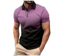 Men's 1/4 Zip Polo Shirts with Pocket Summer Short Sleeve Breathable Quick Dry Golf Tennis Tops Casual Smart Work T Shirts Cotton Shirt Men Men's+Polos White Mens Vests Cotton