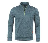 Men's 1/4 Zip Pullover UK, Fleece Sweatshirt Casual Jumper Long Sleeve T-shirt Top Stand Collar Sweater Plain Pullover Sports Leisure Work Quarter Zip Sweater Lightweight Jumpers,Light blue 2,M