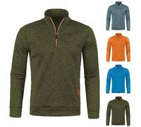 Men's 1/4 Zip Pullover UK Sale Clearance, Fleece Sweatshirt Casual Jumper Long Sleeve T-shirt Top Stand Collar Sweater Plain Pullover Sports Leisure Workwear Quarter Zip Sweater Lightweight Jumpers