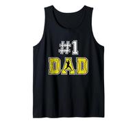 Mens #1 Dad Funny Number One Softball Dad from Daughter Tank Top