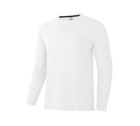 Men's 1 Pack Cotton Shirts, Long Sleeve Crewneck Casual Tees, Classic Regular-fit Shirt Winter Basic TopsWhite 05-S