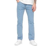Mens 100% Cotton Jeans Straight Leg Denim Trousers Heavy Duty Workwear Classic Fit Zip Fly Belt Loops Casual Plain Designer Denim Pants Hard Wearing Wash Jean Durable Work Pants Light Blue 30/31