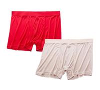 Men's 100% Mulberry Silk Boxer Briefs Stretch Underwear Panties Mid Waist Shorts Thin Soft Breathable Daily Underpants
