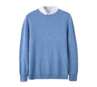 Mens 100 Percent Merino Wool Wool Sweater Crew Neck Pullover Jumper Thin Solid Knit Sweater