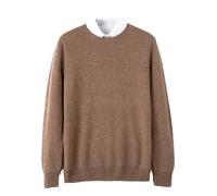 Mens 100 Percent Merino Wool Wool Sweater Crew Neck Pullover Jumper Thin Solid Knit Sweater