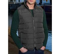 Men's 100% Recycled Dark Grey Quilted Gilet - Size: XL - Savile Row Company