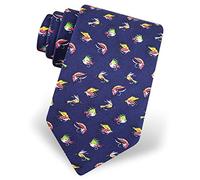 Men's 100% Silk Blue Fly Guy Fly Fishing Fisherman Necktie Tie