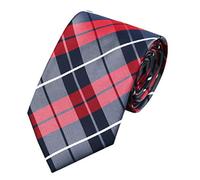 Men's 100% Silk Check Checkered Italian Ties Great For Weddings, Formal Occasions, Smart, Work Wear Coloured Luxury Silk Ties (Blue Navy White Check 342)