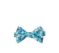 Men's 100% Silk Pony Up Horse Racing Derby Day Equestrian Butterfly Bow Tie (Blue)
