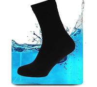 Mens 100% Waterproof Thermal Socks Breathable Hiking Trekking Outdoor Sports Hunting Coolvent Wudhu Ablution Socks (Large) Black