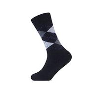 Mens 12 Pairs Cotton Rich Luxury Designer Argyle Crew Thick Diamond Patterned Breathable Work Socks, UK Size 6-11, BNG