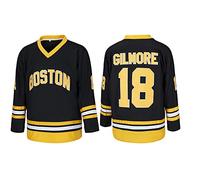 Men's #18 Happy Gilmore 1996 Movie Boston Adam Sandler Ice Hockey Jersey Stitched, Schwarz, 3XL