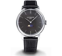 Men's 1960 Moon Phases Black Steel Watch Locman, Strap