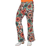 Mens 1960s Vintage Flared Trousers Retro 60s Hippie Groovy Fancy Dress Pants