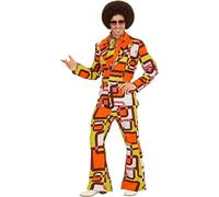 Mens 1970s Groovy Style Tubes Fancy Dress Suit