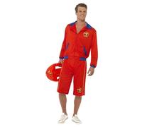 Mens 1980s Baywatch Beach Men's Lifeguard Costume