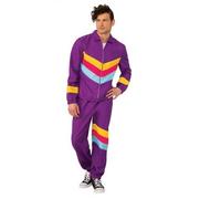 Adult Purple Shell Suit Male Costume Set (Extra Large) - Vibrant Design, Perfect for 80's Retro Parties, Themed Events, Dance Performances, & More Halloween Halloween