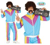 Mens 1980s Scouser Shell Suit Fancy Dress Costume Stag Party 80s Shell Outfit fg