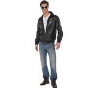 Mens 1980's Top Gun Bomber Jacket Fancy Dress Costume