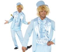 Mens 1990s Costume Dumb & Dumber Fancy Dress Suit Blue Stag Night