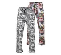Mens 2 Pack Pyjama Bottoms Character Comic Lounge Sleep Pants M to 2XL Twin Pack (SW - XXL)
