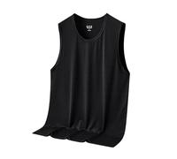 Men's 2 Pack Vests Bodybuilding Athletic Summer Workout Tank Top Gym Essentials Fitness Tank Sleeveless Gym Vest Quick Dry Mens Tank top Medium Men s Vests 3XXXL Shirts Men (Black, XL)