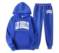 Mens 2 Piece Linen Beach Boys Zipper Top Tracksuits Slim Fit Striped Bottom Suit Track Suit Casual Running Sport Sweat Activewear 2 Piece Suit Pants Xmas Gift Blue