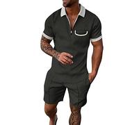 Men's 2 Piece Linen Set Pants and Long Sleeve Shirts Winter Warm Thermal Base Layer Top & Bottom Plus Size Summer Outfits Cabana Wear Sales Clearance Coffee
