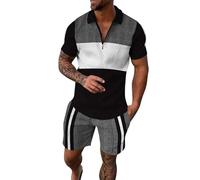 Mens 2 Piece Outfits Shorts Summer Short Sleeve T Shirt and Shorts Tracksuit Sets Casual Athletic Sports Suit Sweatsuits for Men Exercise Sportswear for Gym Running Exercise Fitness (Red, XL)