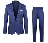 Men's 2-Piece Regular Fit Business 50s Black Suits Jackets Large Sizes Vintage Men's Suit Khaki White Blue Slim Fit Suits Wedding Suit