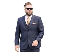 Men's 2 Piece Suit Big And Tall Suits For Men Classic 2 Buttons Solid Color Business Wedding Jacket Pants Set(Gray,9XL)