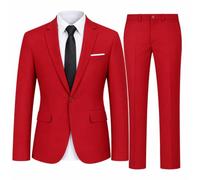 Men's 2 Piece Suit Slim Fit Prom Blazer Trousers | Single Breasted Formal Suit Set for Men, Smart Style for Prom, Wedding and Dinner