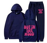 Mens 2 Piece Sweatsuits Sets 2 Piece Sweatshirt and Joggers for Men Fleece Tracksuit Sets Gym Casual Exercise Running Sport Sweatsuit Sweatsuits Sets Fleece Tracksuit Bottoms Xmas (Navy, XL)