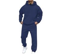 Mens 2 Piece Sweatsuits Sets Contrast Cord Fleece Hoodie Top Bottoms Jogging Zip Joggers Gym Sport Sweat Suit Pants Plus Size Big and Tall Sweatsuits for Men Lapel Activewear Sweatsuits Xmas