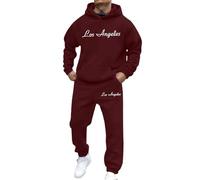 Men's 2 Piece Track Suit Set Jogging Sweatsuit Luxury 2 Piece Coral Fleece Hoodie and Jogger Loungewear Set Warm Soft Cosy Loungewear Sweat Outfit Sets Activewear Set Xmas (M)