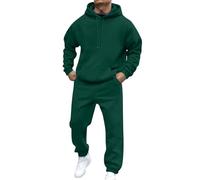Mens 2 Piece Tracksuit Contrast Full Zip Sports Jacket Casual Joggers Drawstring Elasticated Waist 2 Piece with Zipper Pockets Lounge Sets Exercise Fitness Sportswear Sweatshirts Christmas