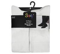 Mens 20 Pack Dress Socks - White