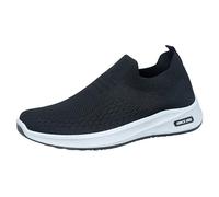 Men's 2023 Casual Single Shoes Slip On Middle Older Dad of Shoes, black, 8 UK
