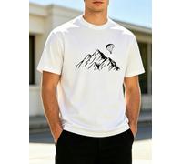 Men's 2026 Summer Casual Shirt Crew Neck Short Sleeve Shirts Breathable Elastic Mountain Parachute Top