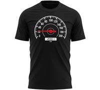 Mens 21st Birthday Speedometer T Shirt, Funny Automotive 21 Year Old Shirt, Car Lover Bday Gift for Twenty-one Year Old, Present for Son Born in 2001 Tee, L, Black