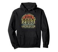 Mens 23rd Birthday Legends March 1996 Vintage 23 Years Old Pullover Hoodie